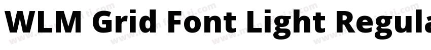WLM Grid Font Light Regular字体转换